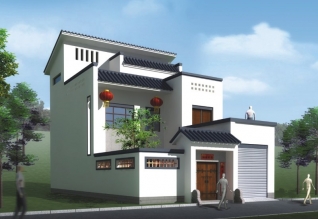 110平方米新農(nóng)村自建房屋施工設(shè)計圖紙及效果圖