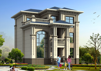 農(nóng)村30萬(wàn)別墅款式三層設(shè)計(jì)圖紙，帶地下儲(chǔ)藏室，挑空客廳