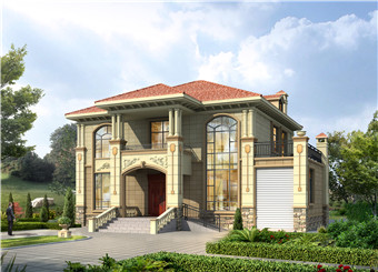 歐式小別墅設計圖紙帶效果圖，二層歐式小別墅設計方案展示