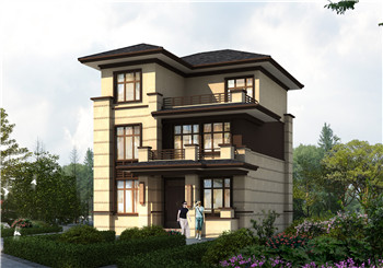 現(xiàn)代三層農(nóng)村房屋設計圖紙及效果圖，帶全套cad建筑圖