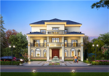 獨(dú)棟別墅戶型圖帶外觀效果圖，三層別墅設(shè)計(jì)方案推薦