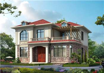 私人二層歐式別墅建筑設(shè)計(jì)圖（效果圖+全套別墅設(shè)計(jì)方案）