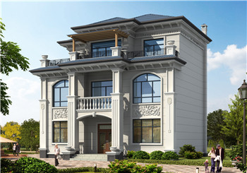 歐式新農(nóng)村自建三層建筑施工設(shè)計(jì)圖紙及效果圖大全