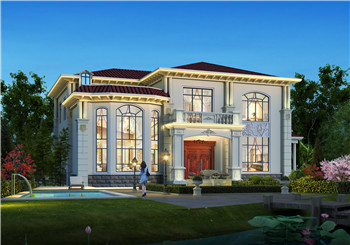 歐式二層別墅cad施工圖紙，含效果圖，歐式別墅設(shè)計(jì)圖紙展示
