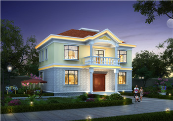 120平方米農村漂亮實用的兩層別墅設計圖紙，含外觀圖片