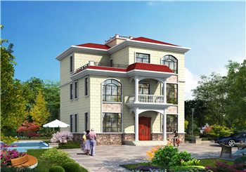 30萬造價三層別墅建筑設計圖紙，戶型利用率高