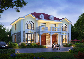 鄉(xiāng)村兄弟二層小戶(hù)型雙拼房屋別墅設(shè)計(jì)圖，造價(jià)低，面積小