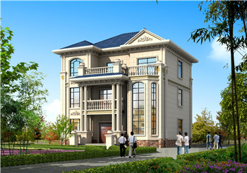 歐式復式型三層別墅施工設(shè)計圖紙及效果圖大全