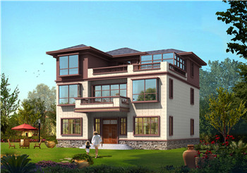 35萬左右的農(nóng)村小別墅設(shè)計(jì)圖及效果圖，新中式風(fēng)格