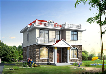 私人經(jīng)濟(jì)小別墅設(shè)計(jì)圖，農(nóng)村自建小洋樓100平左右戶型