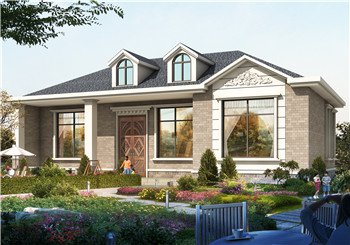 100平左右農(nóng)村一層平房小洋樓建筑設(shè)計圖紙，14米×8米