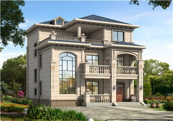 好看的三層樓別墅圖片及全套建筑施工設(shè)計(jì)圖紙