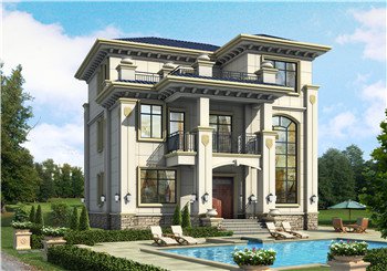 140平方米新農(nóng)村復(fù)式自建房子，三層別墅建筑圖紙及效果圖