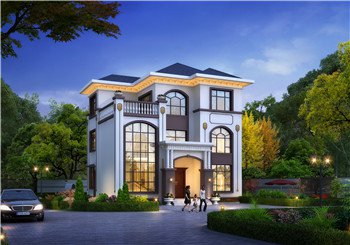 100平新農(nóng)村三層復(fù)式房屋別墅設(shè)計(jì)圖紙，造價(jià)30萬(wàn)左右