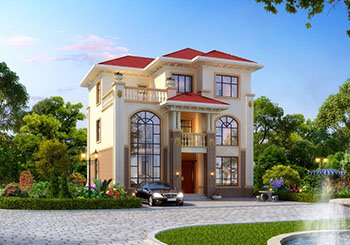 新款三層豪華大氣歐式別墅設(shè)計(jì)圖，3種戶(hù)型設(shè)計(jì)方案