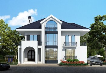 兩層帶閣樓層別墅設(shè)計(jì)圖紙及效果圖，全套別墅設(shè)計(jì)方案