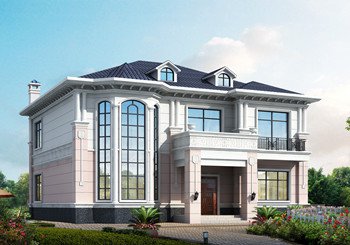 復(fù)式大客廳帶旋轉(zhuǎn)樓梯二層別墅設(shè)計(jì)圖，大廳很闊氣