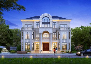 三層歐式獨(dú)棟別墅設(shè)計(jì)圖，建成村里一枝花，圖紙快快收藏好