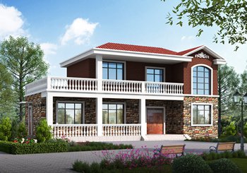 新農(nóng)村二層房屋建筑施工圖紙，廚房獨(dú)立在配房