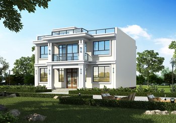 140平米平屋頂二層新農(nóng)村自建房設(shè)計(jì)圖，極簡(jiǎn)主義設(shè)計(jì) ，實(shí)用優(yōu)雅！