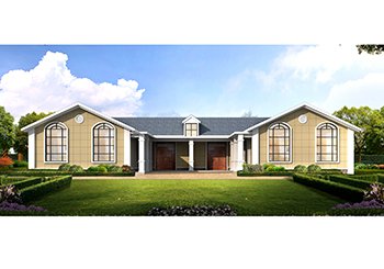 300平方米實(shí)用大氣的一層雙拼房屋設(shè)計(jì)方案，不到30萬(wàn)就能蓋