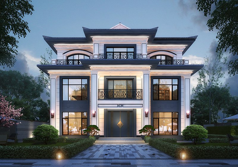 2025最新款獨(dú)棟中西雙餐廳三層別墅設(shè)計(jì)圖，精巧實(shí)用好看不貴