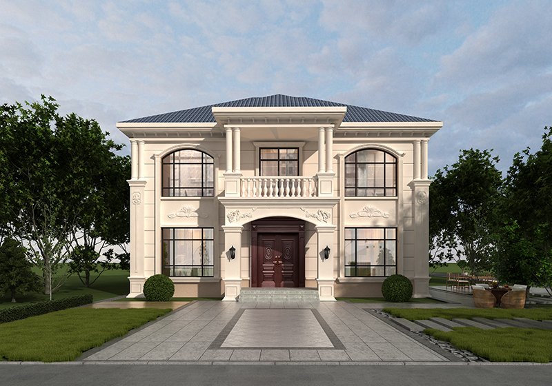 歐式二層別墅設計圖，漂亮實用性價比還高，13米乘10米