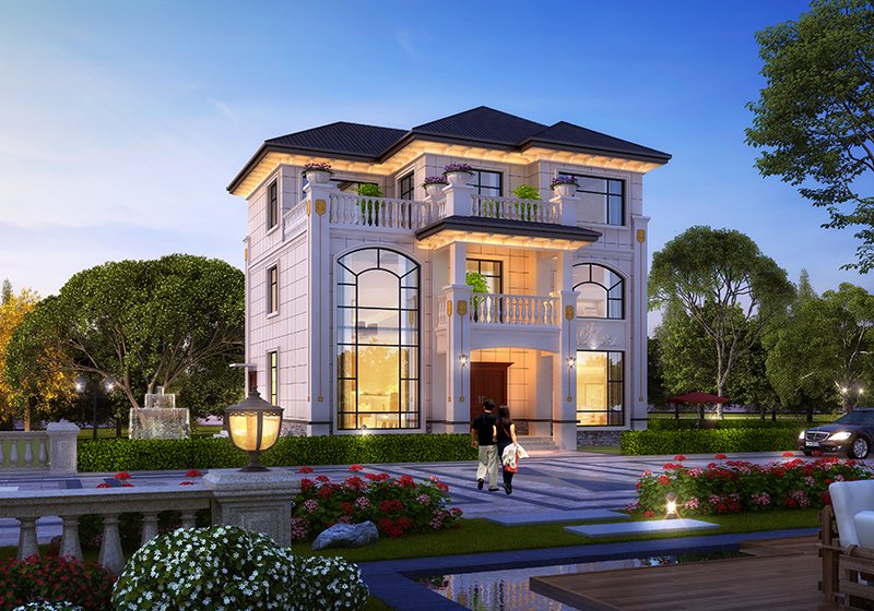 簡約大氣農(nóng)村自建三層別墅設(shè)計圖，布局合理，很適合農(nóng)村人自建！