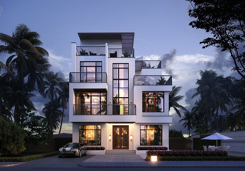 占地90平米四層超現(xiàn)代風(fēng)別墅設(shè)計圖，享受高品質(zhì)生活