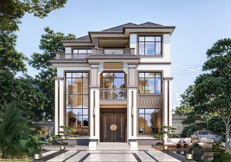 農(nóng)村自建房別再做傳統(tǒng)客廳！“客廳+茶室”一體設(shè)計，寬敞明亮顯檔次