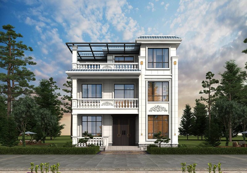 三層平頂現(xiàn)代別墅設(shè)計圖，實用不花冤枉錢，建好倍有面子