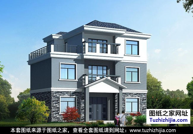 三層新農(nóng)村住宅設(shè)計(jì)圖紙效果圖