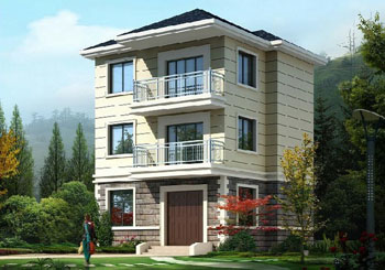 三層農(nóng)村小別墅設(shè)計(jì)圖紙，全套設(shè)計(jì)方案（含效果圖）