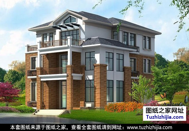 三層樓中樓復(fù)式別墅設(shè)計(jì)圖紙效果圖