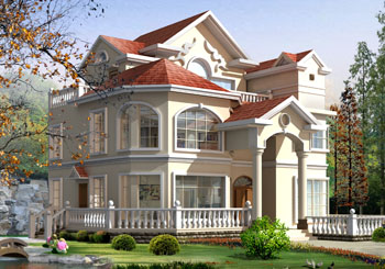 豪華三層別墅設(shè)計(jì)圖紙，全套施工方案帶效果圖