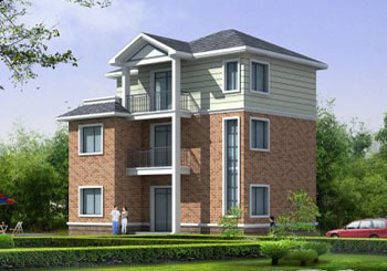 三層新農(nóng)村住宅設(shè)計圖紙（含效果圖），別墅設(shè)計圖紙方案