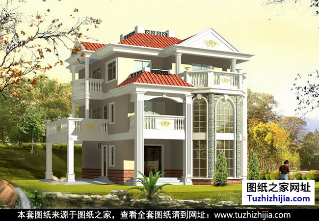 三層復(fù)式別墅設(shè)計圖紙 效果圖