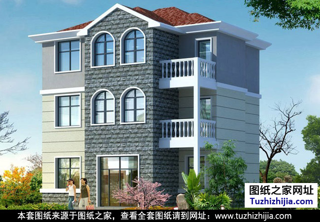 100平簡單別墅設(shè)計圖紙 效果圖