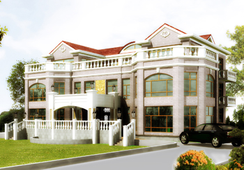 二層半雙拼別墅設(shè)計(jì)圖紙（效果圖+建筑圖+結(jié)構(gòu)圖），帶屋頂花園