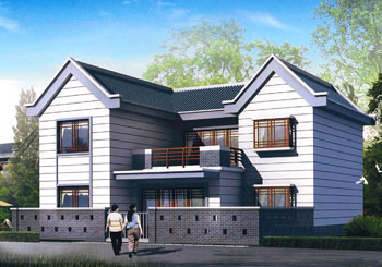 雙拼小別墅設(shè)計圖紙（含效果圖），二層別墅設(shè)計方案精選