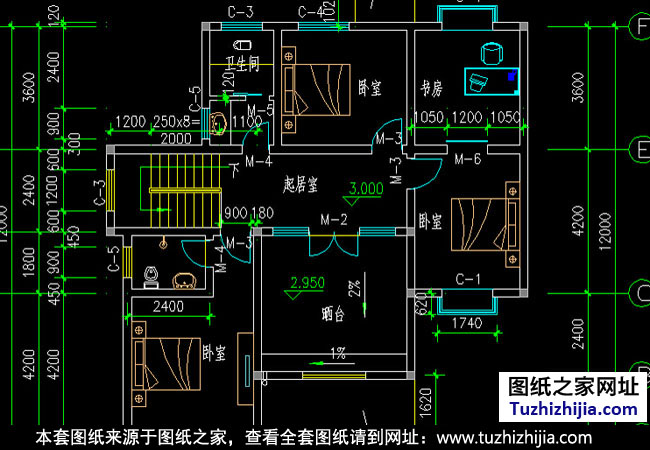 雙拼兩層別墅設(shè)計圖紙