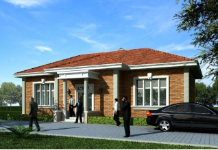 160平方米一層平房建筑圖16x10米造價(jià)：10萬(wàn)農(nóng)村別墅設(shè)計(jì)圖！