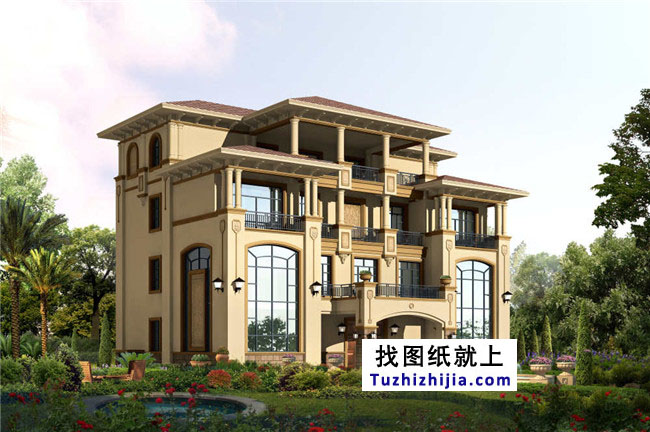 占地260平方米歐式四層別墅設(shè)計圖