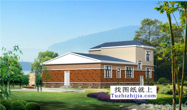 215平方米新農(nóng)村一層房屋建筑設(shè)計施工圖，17x12米