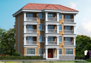 183平方米農(nóng)村四層房屋建筑設計圖紙，15X12米80萬