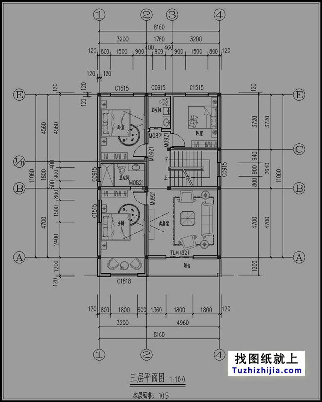 95平方米農(nóng)村四層房屋設(shè)計圖