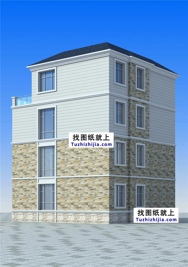 114平方米農(nóng)村四層別墅設(shè)計(jì)圖紙及效果圖