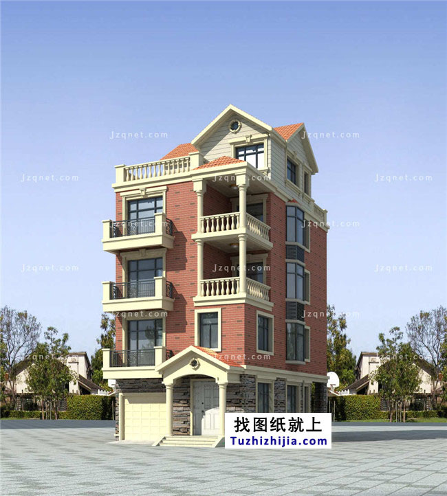 107平方米新農(nóng)村五層別墅設(shè)計(jì)圖及效果圖