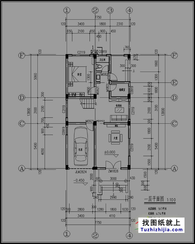 107平方米新農(nóng)村五層別墅設(shè)計(jì)圖及效果圖