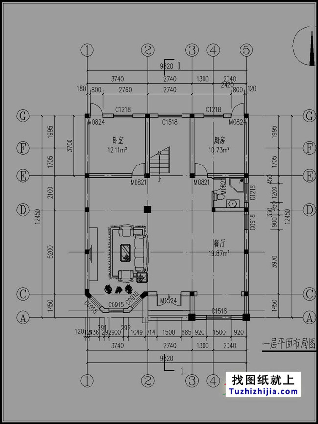 130平方米農(nóng)村四層別墅設(shè)計(jì)圖紙及效果圖
